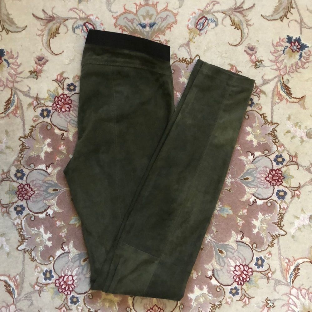 Theory Sueded Leather Leggings - Picture 9 of 10
